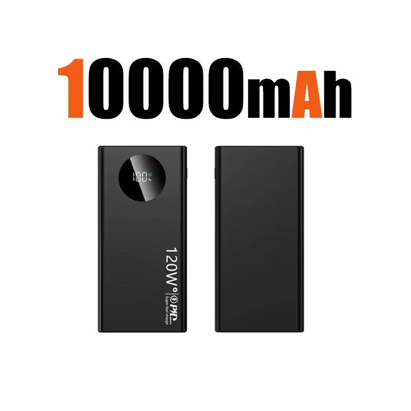 120W 50000mAh High-Capacity Portable Power Bank with Fast Charging Compatibility for iPhone, Samsung, and Huawei - 2024 Edition