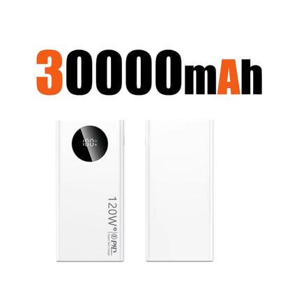 120W 50000mAh High-Capacity Portable Power Bank with Fast Charging Compatibility for iPhone, Samsung, and Huawei - 2024 Edition