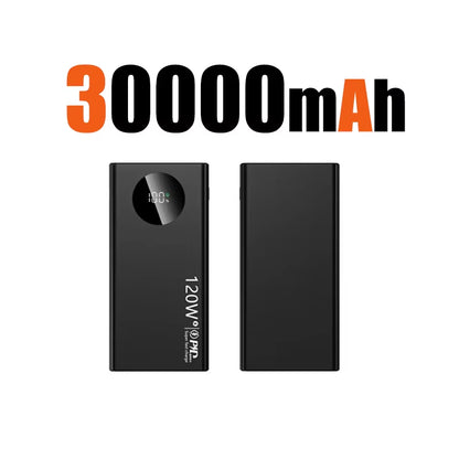 120W 50000mAh High-Capacity Portable Power Bank with Fast Charging Compatibility for iPhone, Samsung, and Huawei - 2024 Edition
